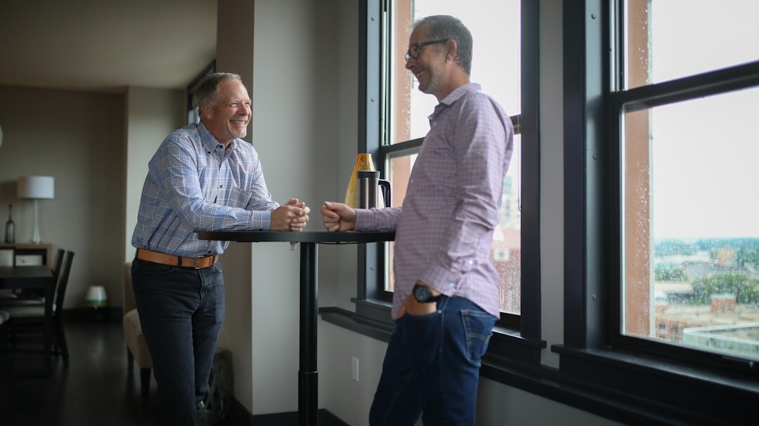 two men shaking hands