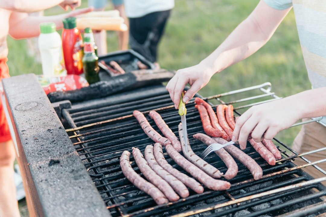 friends having barbecue